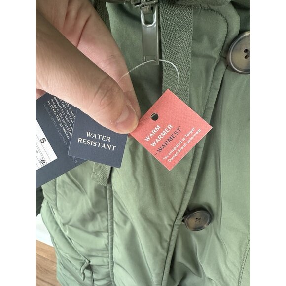 NEW Womens Long Parka Jacket SIZE L Universal Thread Olive Green Winter Coat - Picture 8 of 9